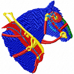 Horses Embroidery Design 6